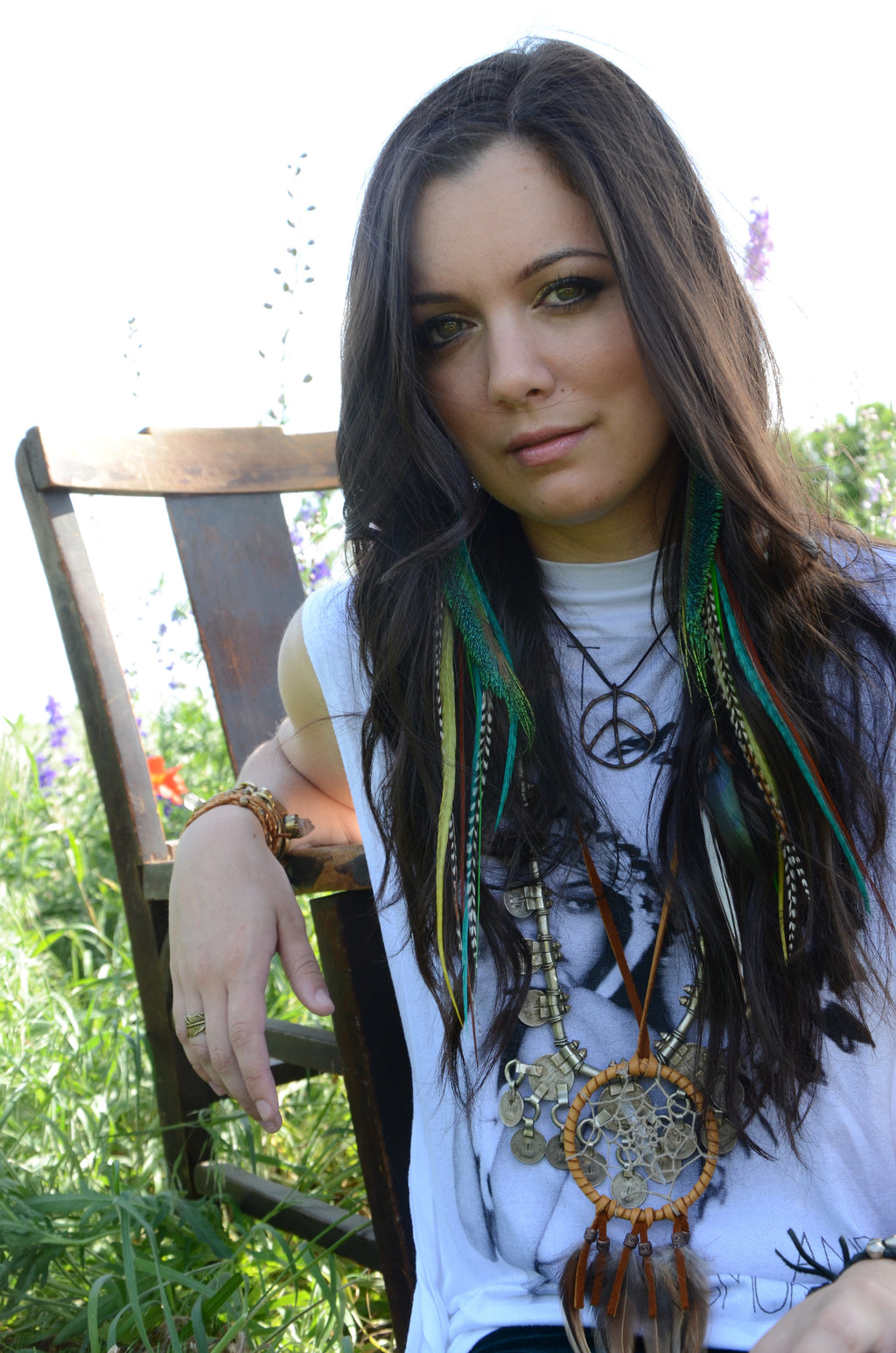 Across The Universe Feather Earrings