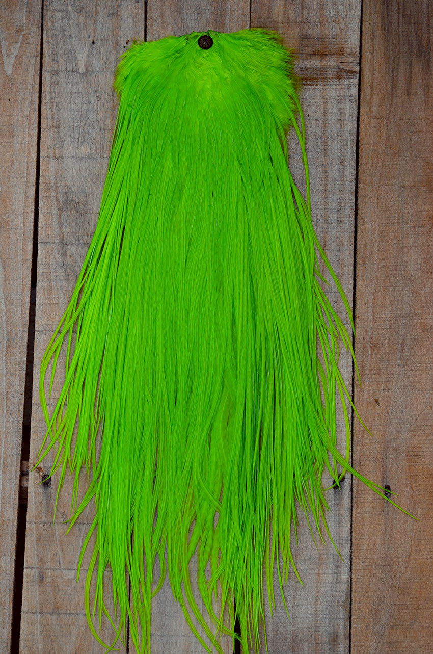 chartreuse feather saddle