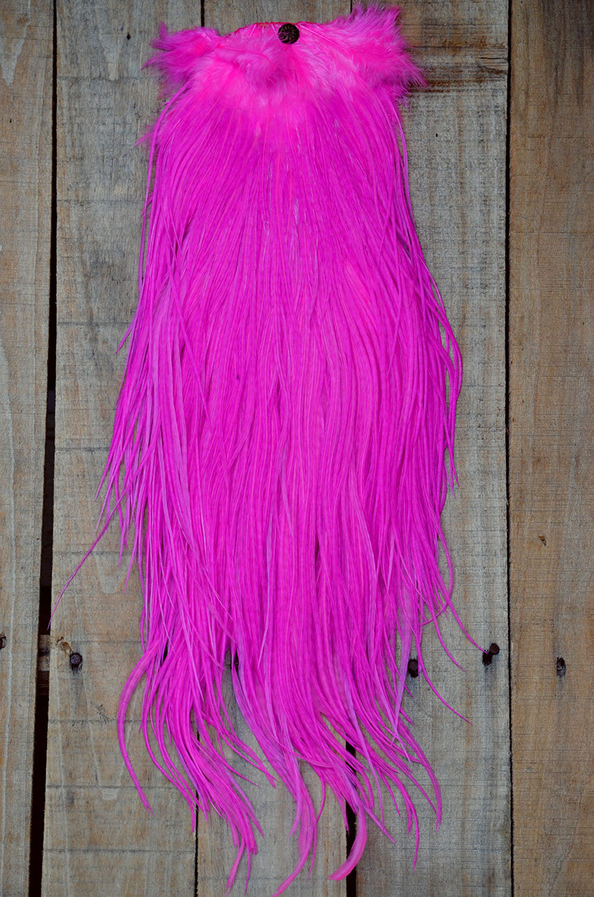 pink feather sadde
