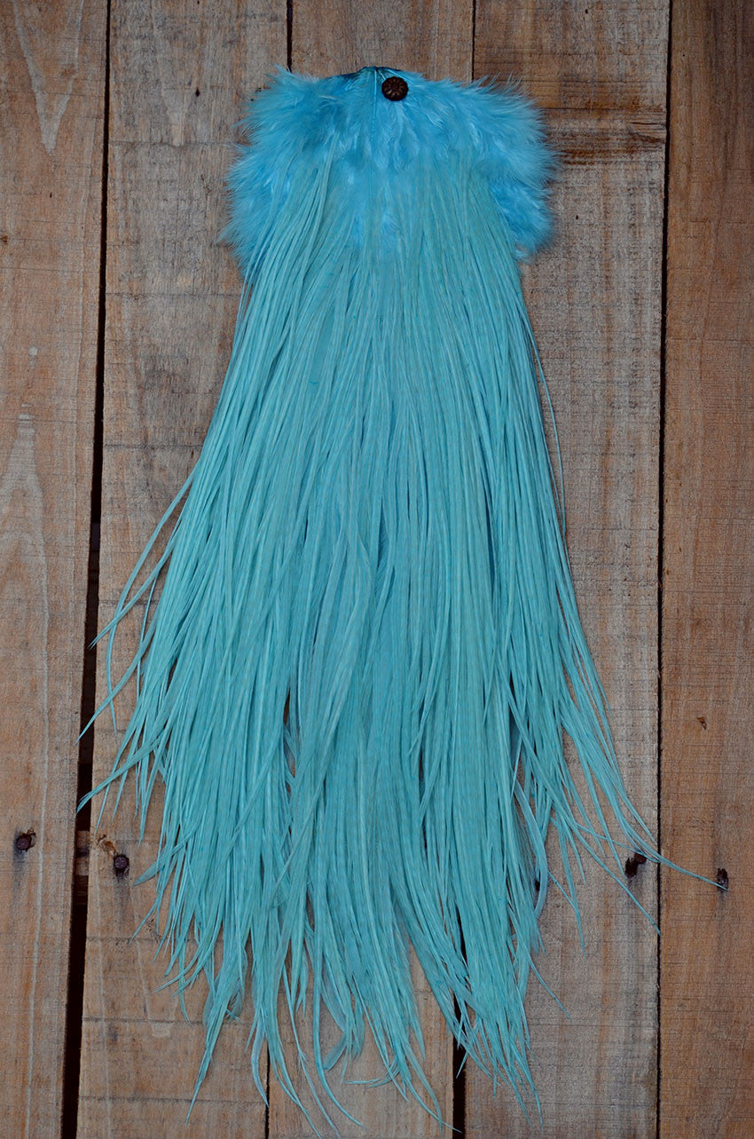 baby blue feather saddle