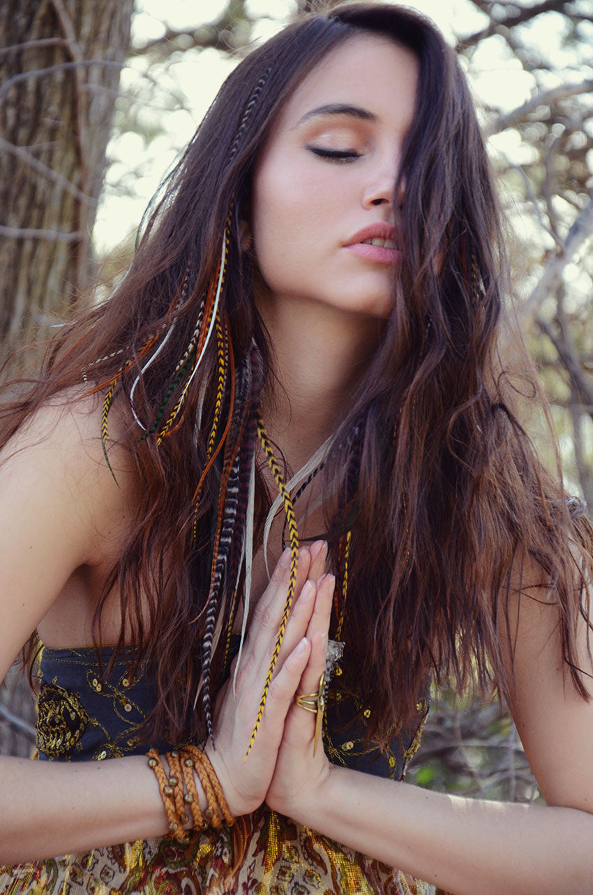 Mother Earth Feather Earrings