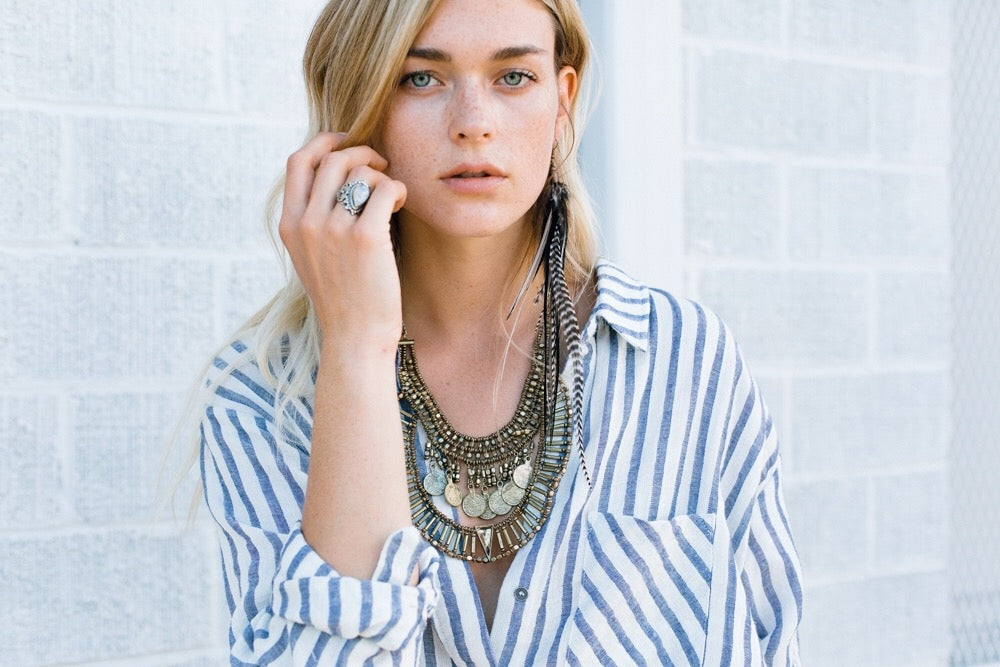 All That Glitters Is Brass Necklace