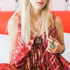 Lotus Macramé & Quartz Necklace