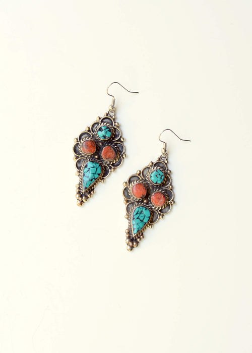 Circles of Paradise Turquoise Earrings