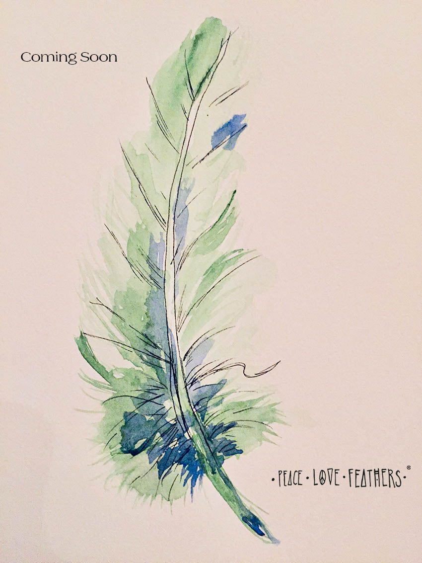 Lavender + Sage Feather Earrings