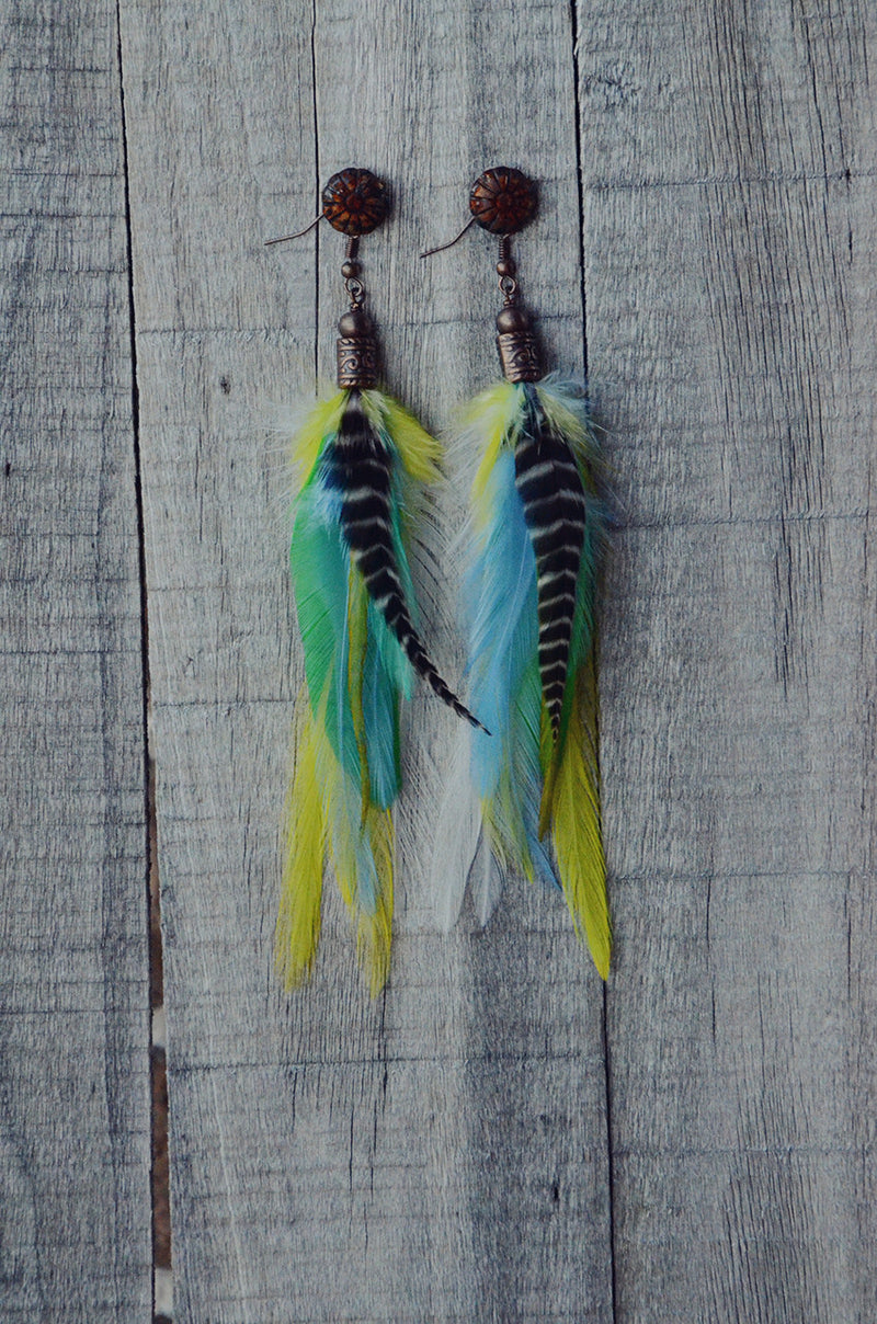 Electrify Me Feather Earrings