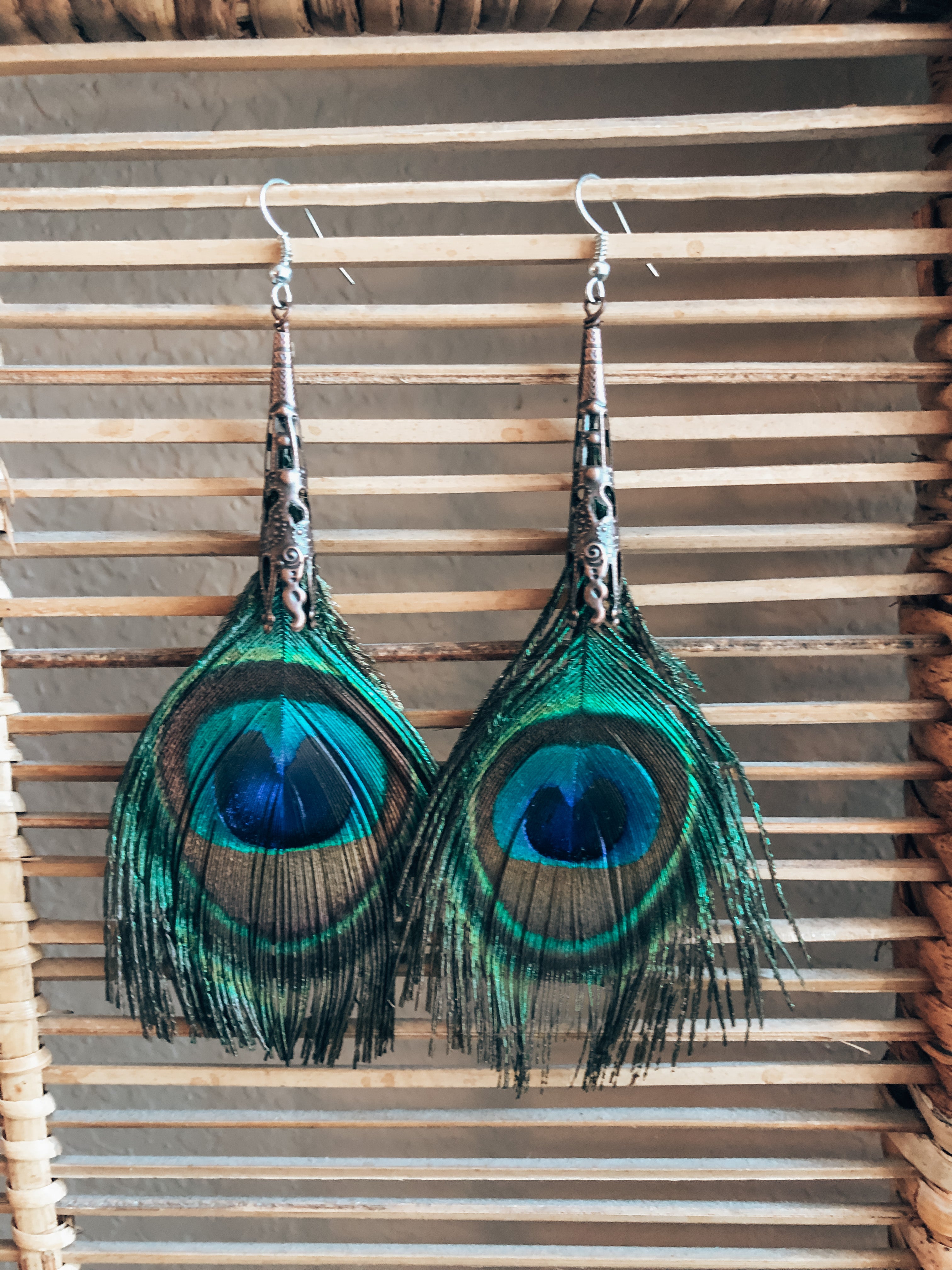 Peacock Feather Earrings