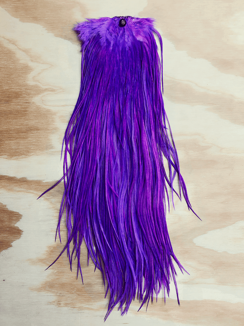 Long Hair Feathers | 11-14 Inches Lavender Grizzly / Thin