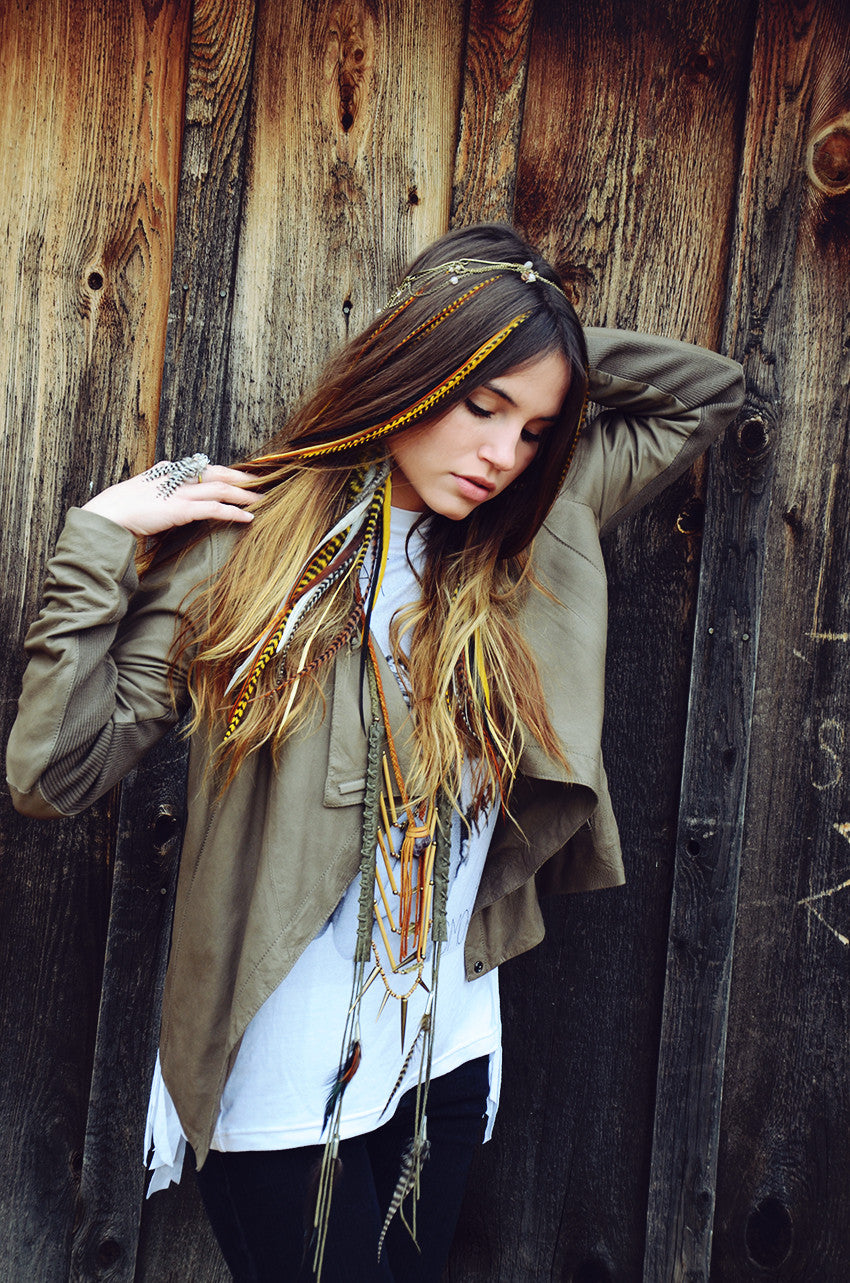 Shine On Feather Earrings