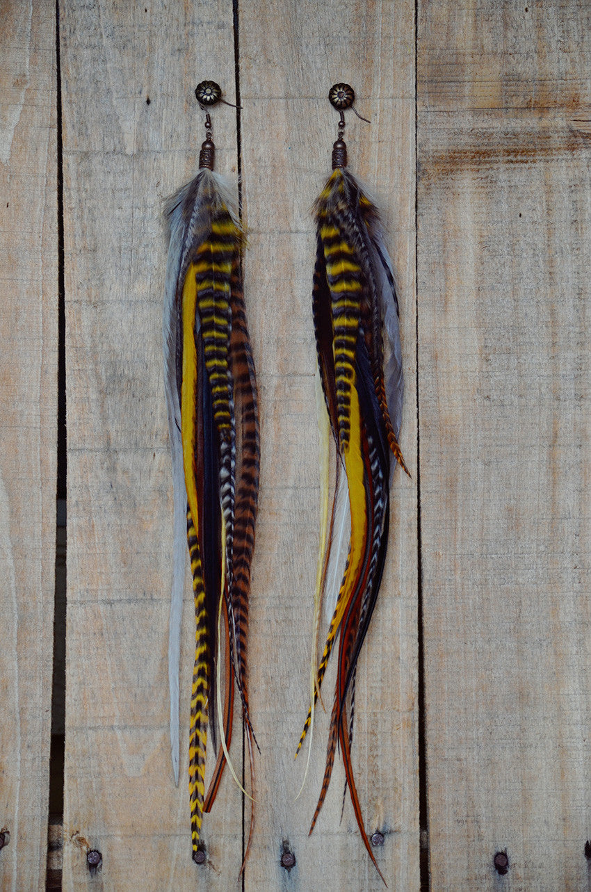 Shine On Feather Earrings