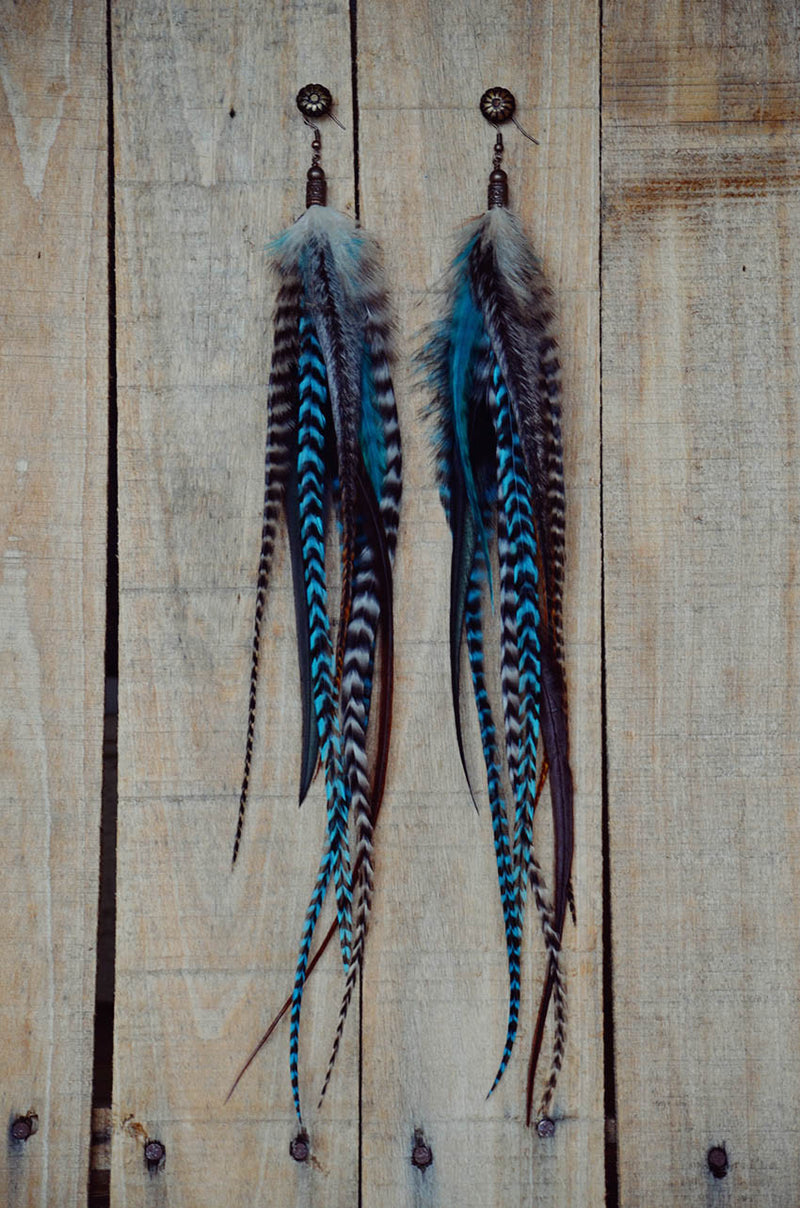 Black Feather Earrings | Handmade by Libby & Smee